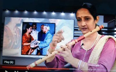 12th November 2022 program broadcaster : Smt Sitamraju Swarnalata  Topic : Janaranjani team’s Interview with world famous Flautist Dr Jayaprada Ramamurthy garu